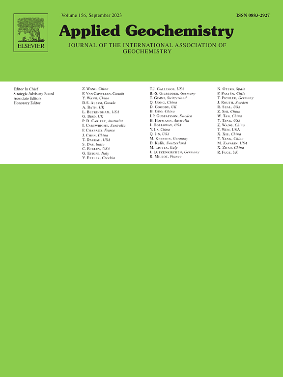 Go to journal home page - Applied Geochemistry